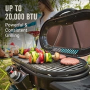 Coleman RoadTrip X-Cursion 2 Burner Propane Grill for Outdoor Camping and BBQ, Stand Up Grill, Blue