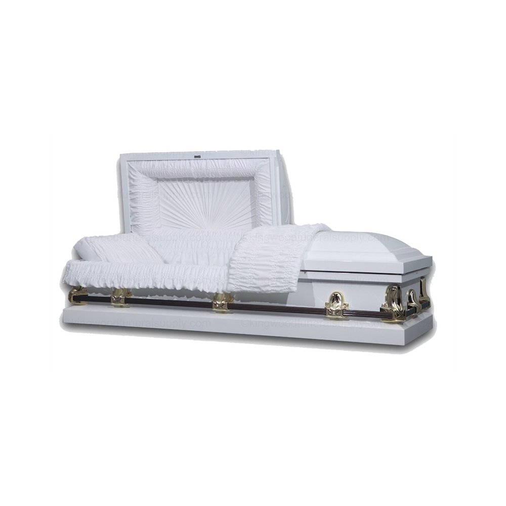 Casket Emporium, Funeral Casket, Oxford White Metal Casket Walmart