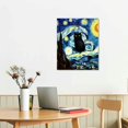 thumbnail image 2 of Nawypu  Vincent Van Gogh Starry Night Cat Print Canvas Wall Art，vintage Wall Decor Aesthetic Posters for Bedroom Living Room Wall Art. (Night Cat,)…, 2 of 4