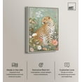 thumbnail image 2 of Leopard Spring Canvas Vintage Animal Art by Art Remedy, Silver Frame, 30" x 45", 2 of 7