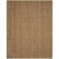 SAFAVIEH Natural Fiber Emory Geometric Jute Area Rug, Natural/Grey, 7' x 7' Square