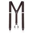 thumbnail image 2 of Buyless Fashion Suspenders for Men - 48" Elastic Adjustable Straps 1 1/4" - Y Shape - 5103-Brown, 2 of 7