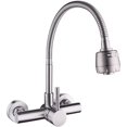thumbnail image 1 of Stainless Steel Wall Mounted Faucet Kitchen Wall 360° Rotatable Single Handle Mixer Tap Cold Water Mixer Tap, 1 of 5