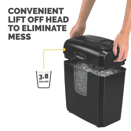 Fellowes - Powershred 8MC, 8 Sheet Micro Cut Paper Shredder - Black