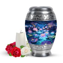 Yatskia Purple Lotus Little Funeral Keepsake Urns for Human Ashes Adult Brother and Sister, Small Memorial Burial Urn for Ashes Adult Male, (Monar Pack of 1, 3 Inch)
