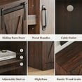 thumbnail image 6 of Merluxy 63" Fireplace TV Stand with Sliding Barn Door & Adjustable Shelves, Reclaimed Barnwood, 6 of 8