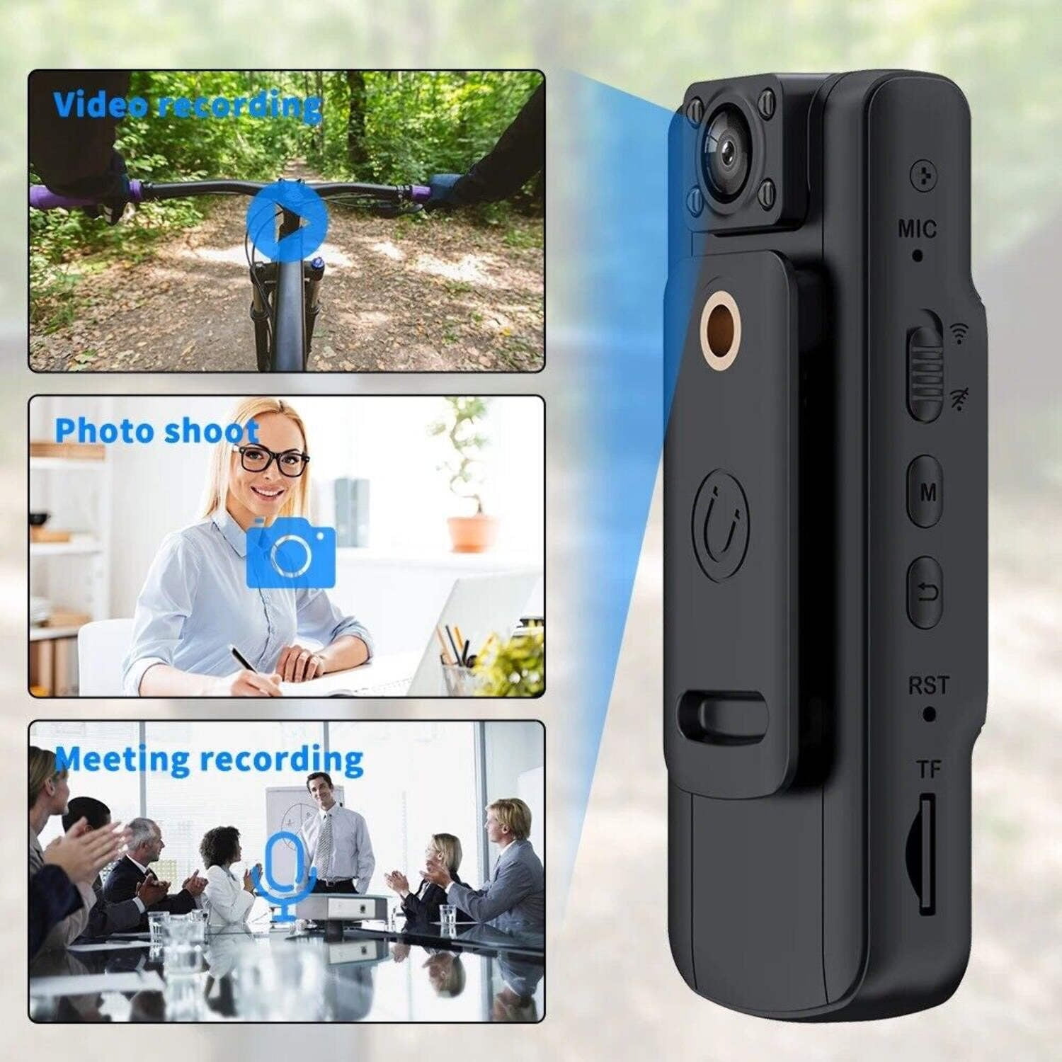 1080P Mini Police Body Camera with HD Video and IR Night Vision 20 Hours