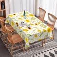 thumbnail image 3 of Lfeey Sunflower Leaf Polyester Tablecloth, Waterproof Oil Resistant Wipeable Rectangular Tablecloth for Indoor and Outdoor Table Decoration, 60x102 inch, 3 of 5