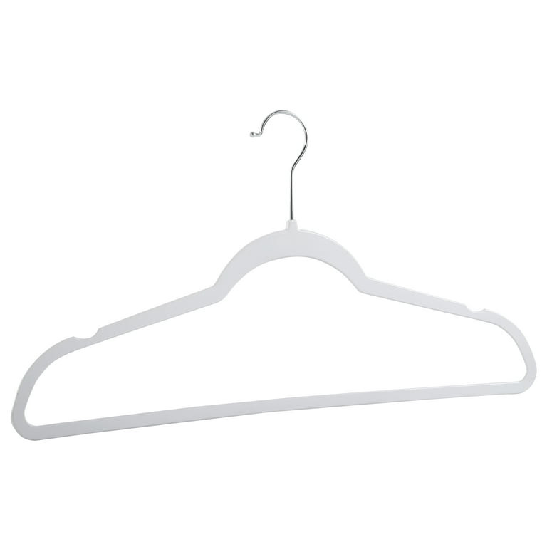 Plastic Hangers 20, 40, 60 Pack – Space Saving Hangers for Clothes – White Plastic Hangers for Neatly Hanging Clothing, Shirts, Jackets, Pants