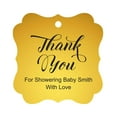 thumbnail image 1 of Darling Souvenir Baby Shower Thank you Favor Tags Custom Hang Gift Tags-Metallic Gold-100 Tags, 1 of 1