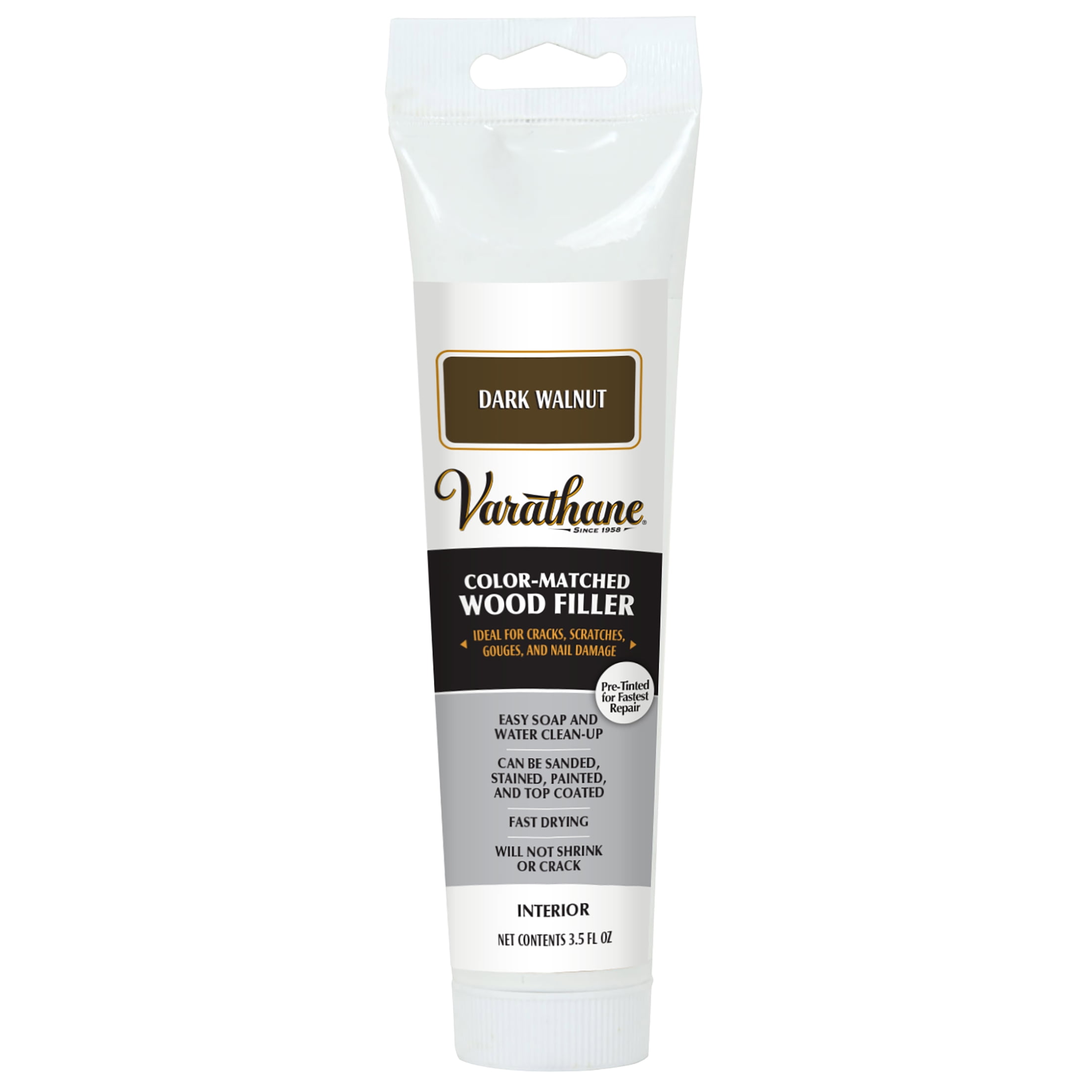 4 Pack, Dark Walnut, Varathane Wood Filler-215214, 3.5 oz. Tube