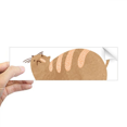 thumbnail image 1 of Brown Fat Cat Animal Watercolor Rectangle Bumper Sticker Notebook Window Decal, 1 of 1