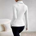 thumbnail image 6 of Wlynlyn Womens Long Sleeve Tops Turtleneck Thermal Underwear Tops Ribbed Knit Basic Slim Lightweight Fall Fashion Top, 6 of 8