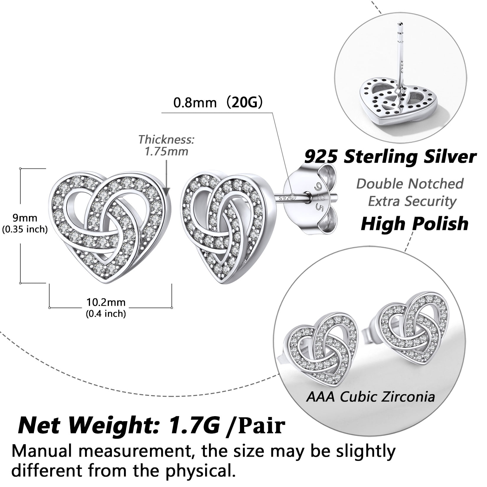 Silvora Chain Earrings for Women Solid Silver Dangling Cuban Chains Drop Ear Charms for Her Birthday Valentine's Day Gift