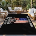 thumbnail image 3 of Outdoor Rug 6x9 ft Patriotic Stripes and Star Waterproof Outdoor Patio Rug Mat Non Slip Outside Area Rugs Carpet for RV,Camping,Porch,Deck,Pool,Balconybackyard,Freedom American Flag Soldiers, 3 of 9