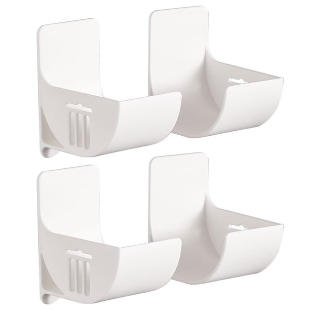 Inteprter Soporte para bolsa de basura montado en la pared, 4 piezas, para cocina, baño, dispensador de bolsas de plástico resistente, Almacenamiento y organización del hogar