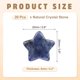 thumbnail image 2 of Uxcell 20 Pcs Piedra de cristal estrella natural, gema de estrella pulida de 0.8 pulgadas, piedras de preocupación para mujeres, regalos de meditación, jaspe azul moteado, 2 of 6