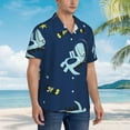 thumbnail image 5 of Balery Space Dinosaur Print Men's Hawaiian Shirts Short Sleeve Beach Shirt Relaxed Fit Vacation Button Down Shirts-XX-Large, 5 of 9