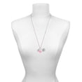 thumbnail image 3 of Delight Jewelry Silvertone Clear Crystal Lucky Star - Hot Pink Heart Nurse Strong Zoe Necklace, 3 of 4