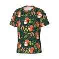 thumbnail image 5 of Qekee Forest Squirrel Classic Fit T-Shirt Men's Shirt Men's Tight Short Sleeves for Exercise, Running, Mountaineering - Forest Squirrel, 5 of 9