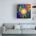 thumbnail image 3 of Canvas Wall Art - David Manlove 'Boho 4U Clock' Wall Art for Living Room, Bedroom, or Office Décor by Trademark Fine Art - 18 x 18 Inches, 3 of 4