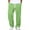Green, variant on Mens Corduroy Pants Lightweight Elastic Casual Waist Drawstring Pants Straight Baggy Pants with Pockets Black L