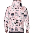 thumbnail image 7 of Pofeuu Cat Print Mens Casual Hooded Collar Drawstring Hoodies Pullover Sweatshirts Casual Long Sleeve Shirts-Medium, 7 of 7