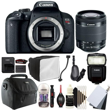Canon EOS Rebel T7i Digital SLR Camera with 18-55mm EF-IS STM Lens , 430EX lll Non RT Flash and Accessory (Best Non Dslr Digital Camera)