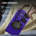 thumbnail image 5 of for Samsung Galaxy S22 Ultra Back Case, Ultra Slim 360 Degree Rotating Ring Kickstand Support Car Magnetic Mount Drop Protective TPU+ PC Hybrid Phone Case Cover for Samsung Galaxy S22 Ultra, Purple, 5 of 11