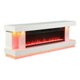 thumbnail image 2 of Furniture of America Turna I TV Stand for TV‘s up to 65" with Electric Fire Place, White, 2 of 21
