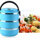thumbnail image 2 of Monstrate Caja Bento, contenedor de comida apilable, fiambrera aislante a prueba de fugas de acero inoxidable para microondas, pícnic en casa, Mostrada Azul/3 capas Monstrate HA067859-01, 2 of 6