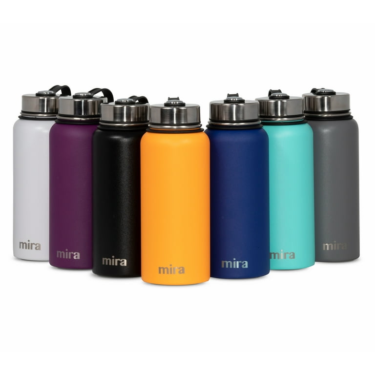 MIRA 32 Oz Stainless Steel Vacuum Insulated Wide Mouth Water Bottle, Thermos Keeps Cold for 24 hours, Hot for 12 hours, Double Wall Powder  Coated Travel Flask