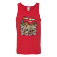thumbnail image 2 of Wild Bobby Trendy Landscape With Daisies Cactus Monarch Butterfly Nature Lover Men Tank Top, Red, XX-Large, 2 of 6