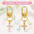 thumbnail image 2 of 20pcs 4 Color Enamel Cross Keychain Charms with Swivel Clasps - Gold Cross Car Keys Ring Accessories - Cute Purse Charms - Alloy Key Ring Charm for Purse Backpack, 2 of 7