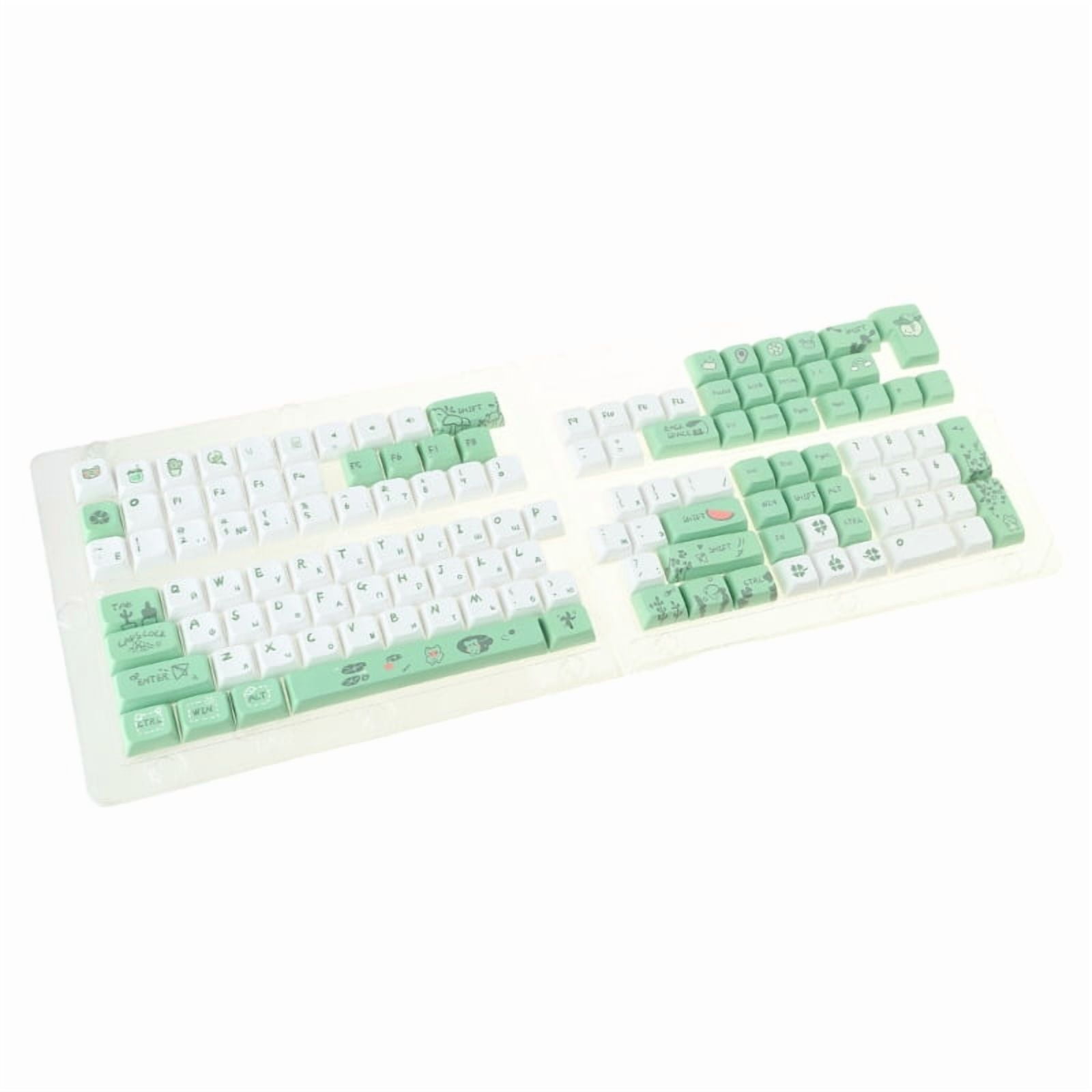 Russian Keycaps Frog Theme Keycaps Set,DA/OEM Profile PBT Dye Sublimation for 61/64/68/75/87/98/104 Mechanical Keyboard