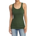 thumbnail interactive-video image 1 of Women's Ribbed Racerback Tank Top - Slim Fit Athletic Yoga Top For Summer & Gym 1 of 9