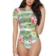 thumbnail image 1 of Balery Tropical Flamingo Body de cuello redondo de manga corta para mujer Tops de manga corta Tops básicos-X-Large, 1 of 7