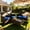 Brown/NavyBlue, variant on HOYOA 4PCS Patio Rattan Conversation Furniture Set Outdoor Brown/Blue Cushion