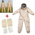thumbnail image 2 of Ropa protectora a prueba de abejas, traje de apicultura de cuerpo completo, traje de granja con guante, velo, capucha, traje profesional, 2 of 3