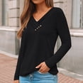 thumbnail image 5 of SUNBS Long Sleeve Shirts for Women Tunic V Neck Button Top Dressy Casual Business Blouses, 5 of 9