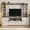 White, variant on EnHomee Entertainment Center with LED Lights and Power Outlets, Large Farmhouse TV Stand for up to 60" TVs with Storage, Grey