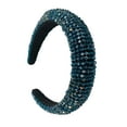 thumbnail image 2 of Qarigey Diademas con cuentas de cristal con purpurina, tocado de punto Flexible para el cabello, tocado para mujer, fiesta, colorido brillante Accesorio para el cabello Cielo azul Qarigey AP010971-14B, 2 of 5