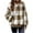 Beige, variant on Womens Sherpa Pullover Oversized Fuzzy Hoodie Double Fleece Sweatshirts Fluffy Plaid Outerwear Warm Coats Khaki S