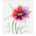 thumbnail image 3 of Ambesonne Watercolor Shower Curtain, Floral Blossom Art, 69"Wx75"L, Dark Green Fuchsia Red, 3 of 3
