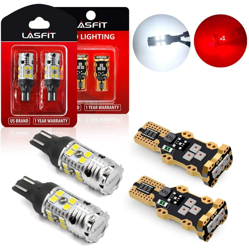 Lasfit 921 912 T15 W16W LED Reverse Back up Light and Third Brake Cargo