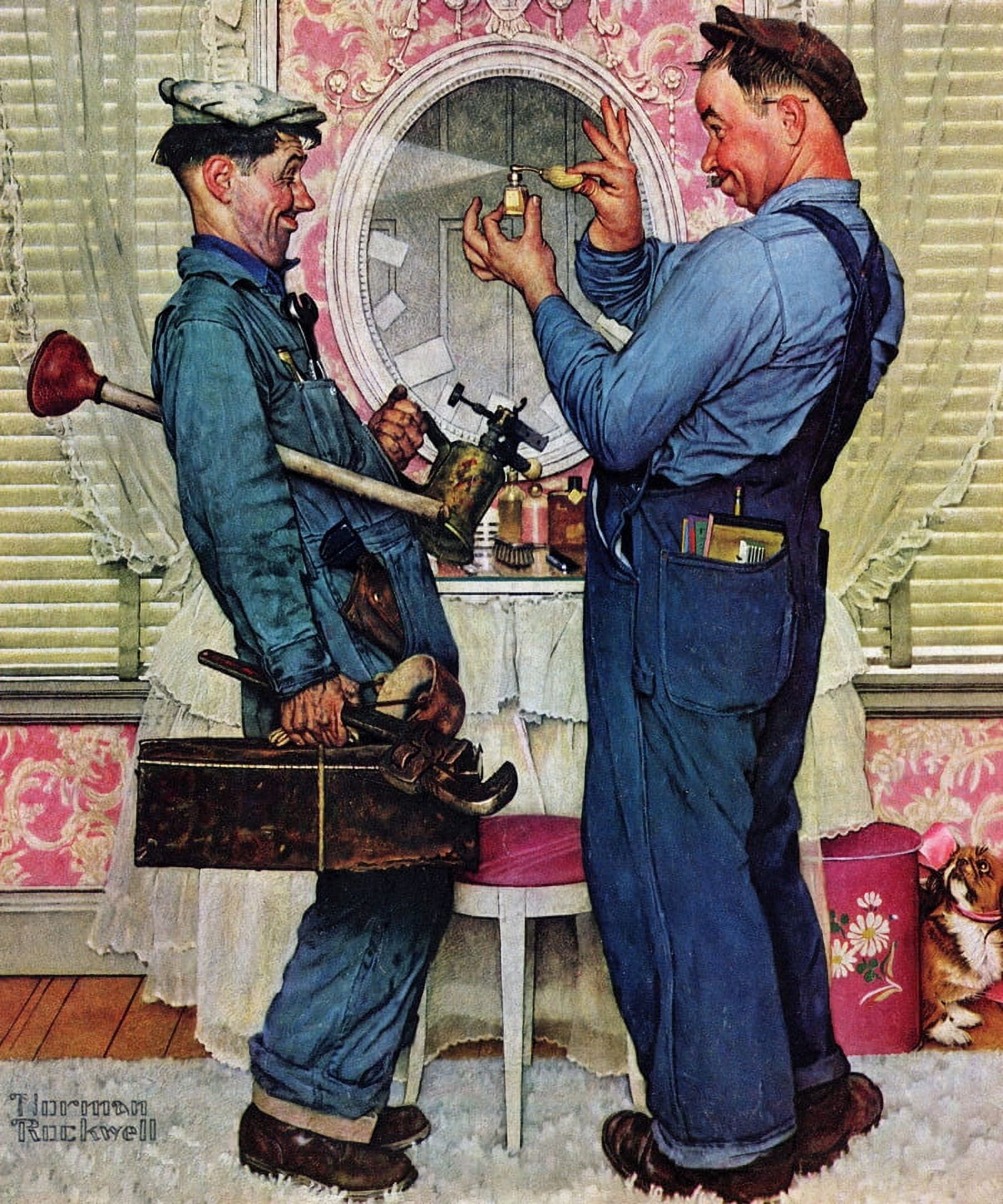 Marmont Hill 'Plumbers' by Norman Rockwell Painting Print on Wrapped Canvas