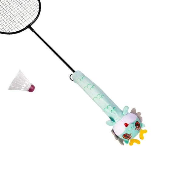 BAOSITY Badminton Racket Handle Cover Badminton Overgrip Cartoon Dragon Doll Tennis Racket Grip Shock Absorbing Anti Slip Racket Grip