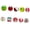 10, variant on Christmas Themed Beads For Christmas Tree Ornament Hand Painted Glass Beads For Craft Bracelets Jewelry Crafting