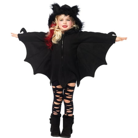 Leg Avenue Girl's Cozy Bat Zipper Dress Costume, Medium, Black