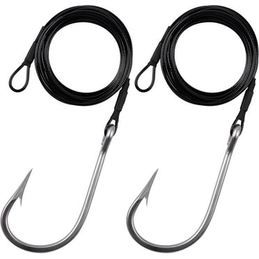 OROOTL Shark Rig 2 Piece Stainless Steel Leader Rig Tackle with Tuna Hooks